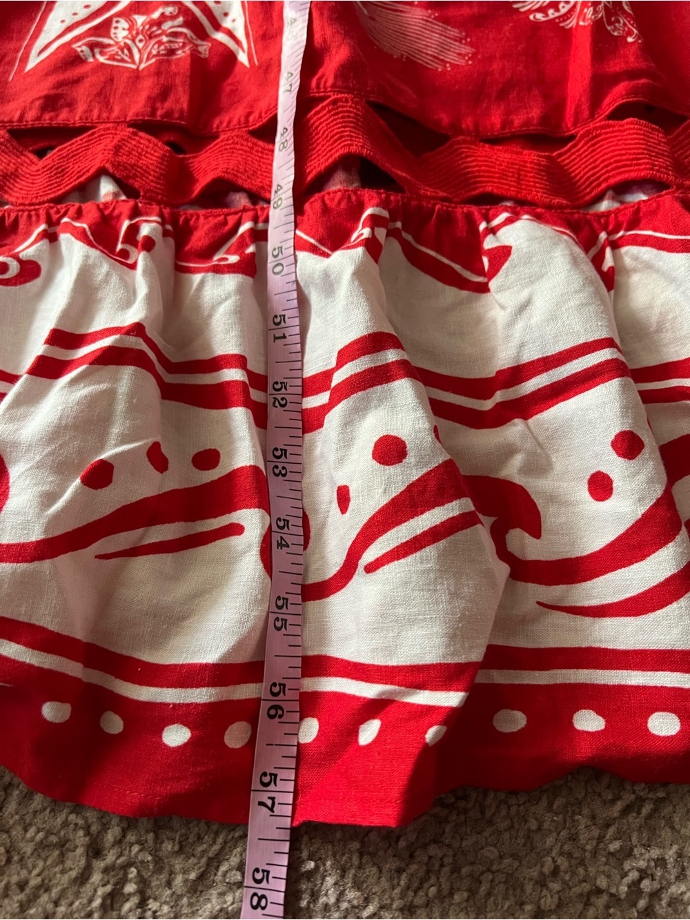 NWT Farm Rio Red Linen Blend Majestic Coconut Tree Maxi Dress Tropical Sz L - Picture 13 of 16